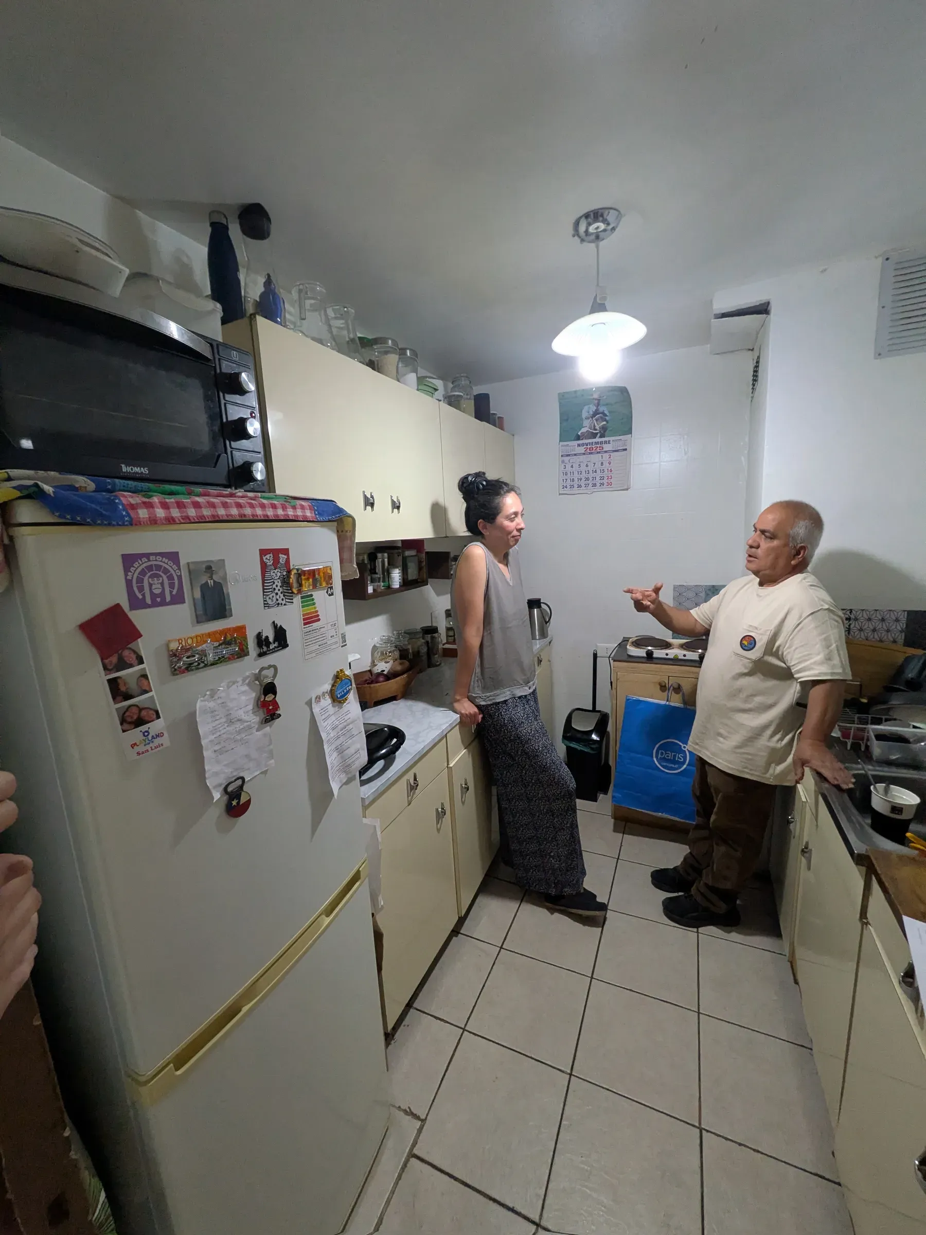La cocina original, revisada junto a los clientes antes de empezar